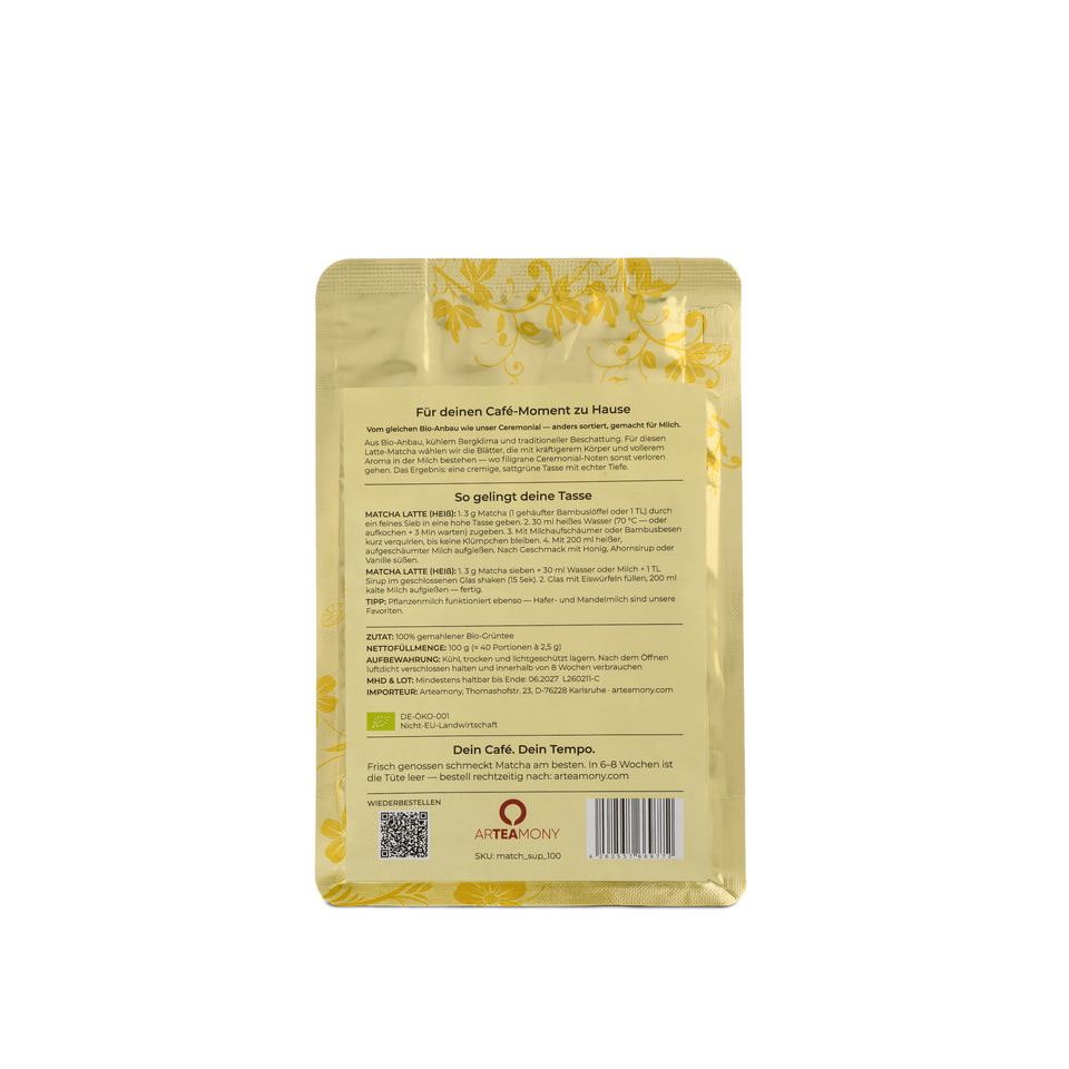 
Bio Matcha Latte · Cremig & Nie Bitter · Für 40 Lattes · 100 g Bild 11