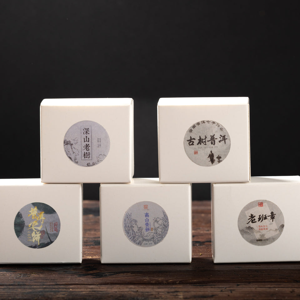 
Набор для дегустации шэн-пуэра | Набор для начинающих | 5 образцов высококачественного сырого пуэра Изображение 2