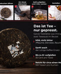 Sheng Pu-erh Tea "Ban Zhang Da Shu", 2008, from Yunnan – Infografik: Das ist Tee, nur gepresst (DE)