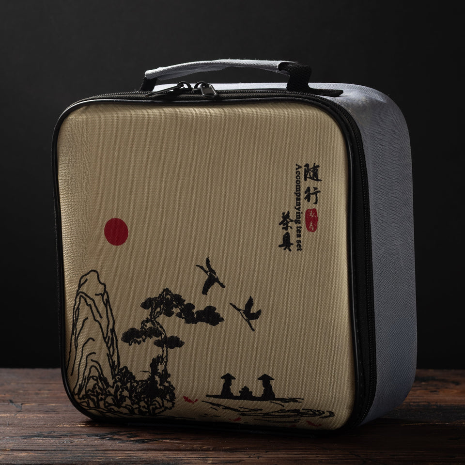 
Travel Teaware Set "Xi Shi" Ceramic (Black) for 4 Persons Image 3