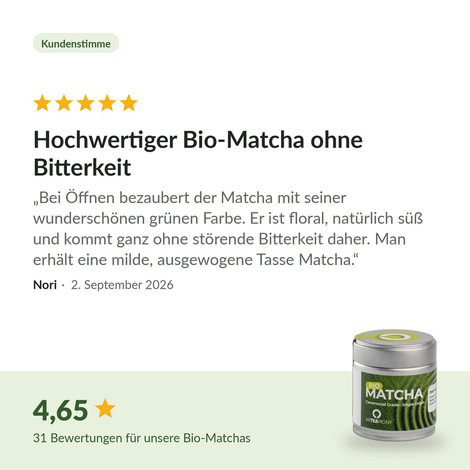 
Bio Matcha Ceremonial · Sanft & nie bitter · 50 g Bild 12