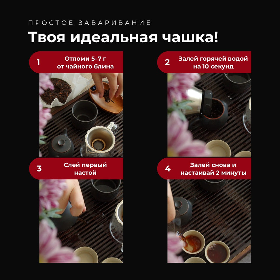 Шоу пуэр – Заваривание: Твоя идеальная чашка за 4 шага (RU)