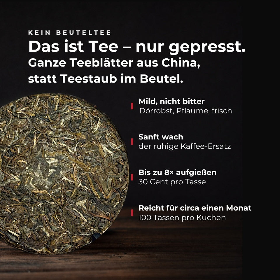 Yi Wu Chun Yun, 2023 – Infografik: Das ist Tee, nur gepresst (DE)