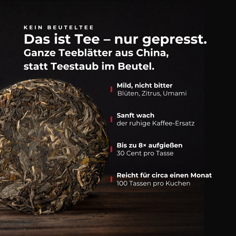 Yi Wu Wan Gong, 2021 – Infografik: Das ist Tee, nur gepresst (DE)